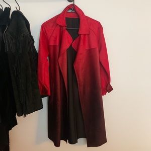 Ombré Style Tie Trench Coat